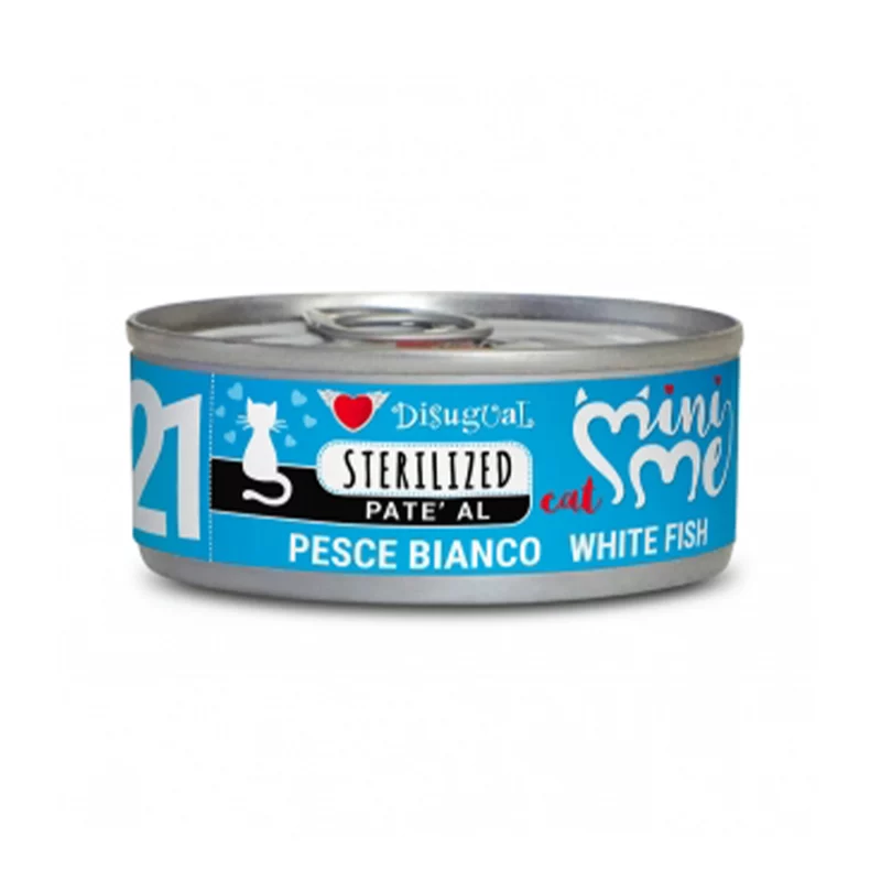 Disugual Comida Húmeda Paté de Pescado Blanco para Gatos Esterilizados