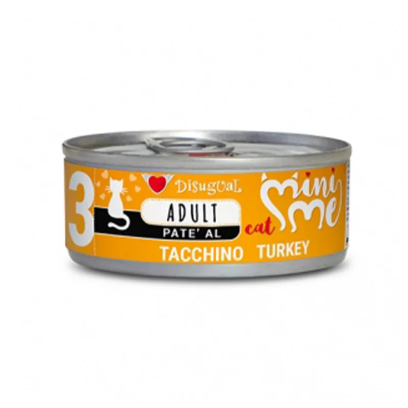 Disugual Comida Húmeda Paté de Pavo para Gatos Adultos