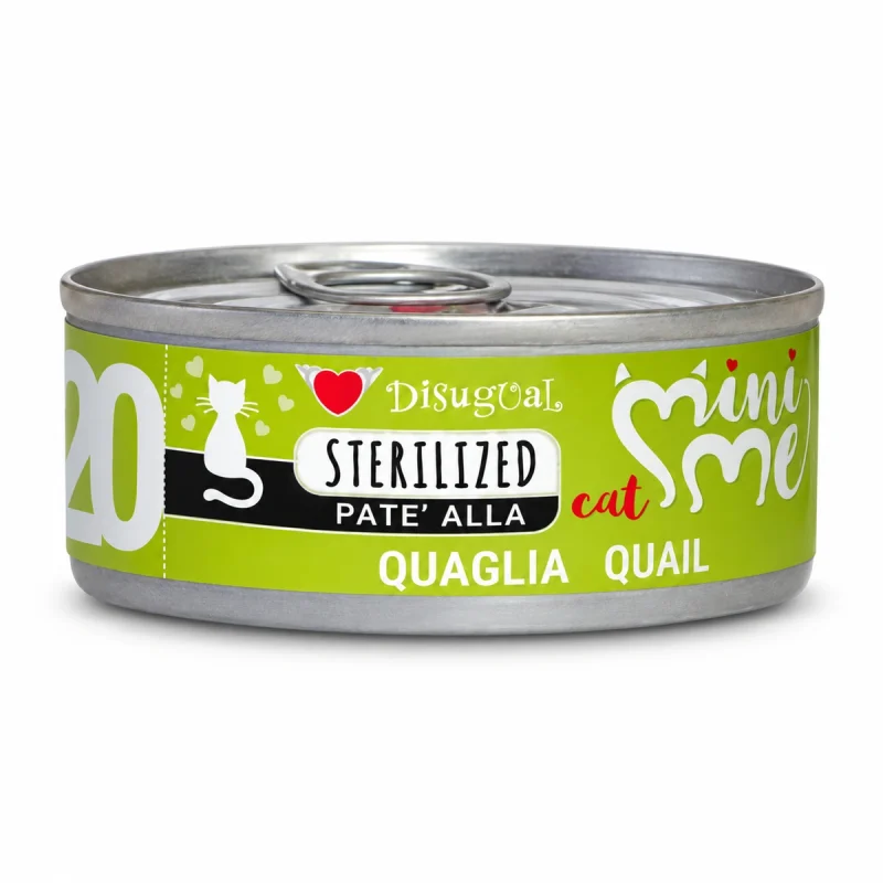 Lata Gato Disugual Esterilizado Codorniz (Quaglia) 85g