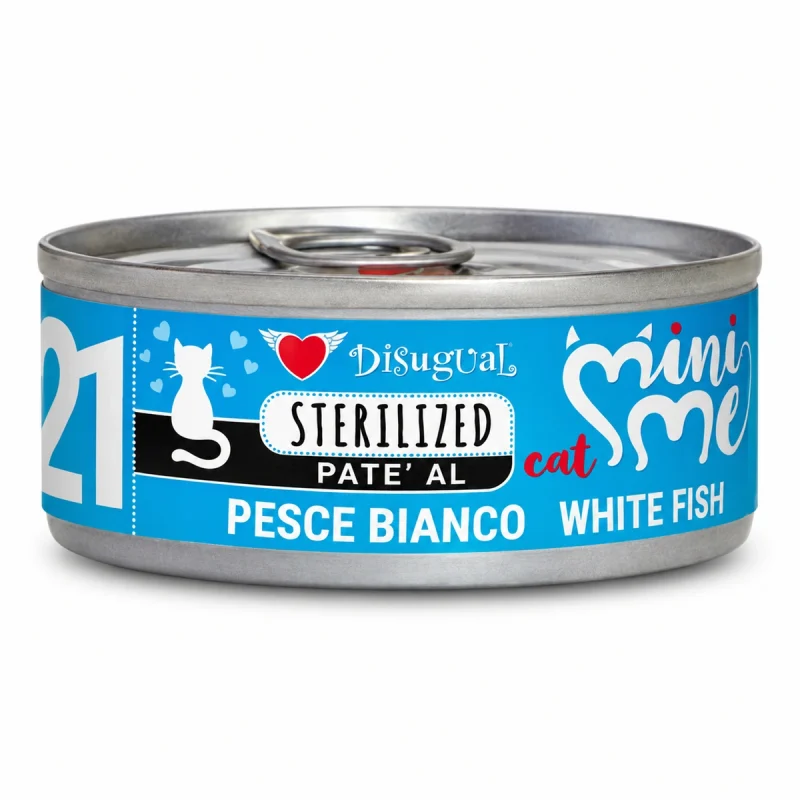 Lata Gato Disugual Esterilizado Pescado Blanco (Pesce Bianco) 85g