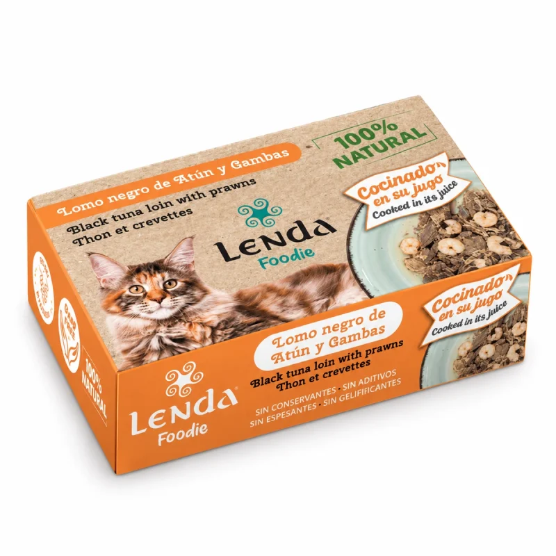 Lata Gato Lenda Foodie Lomo Negro de Atun con Gambas 120g