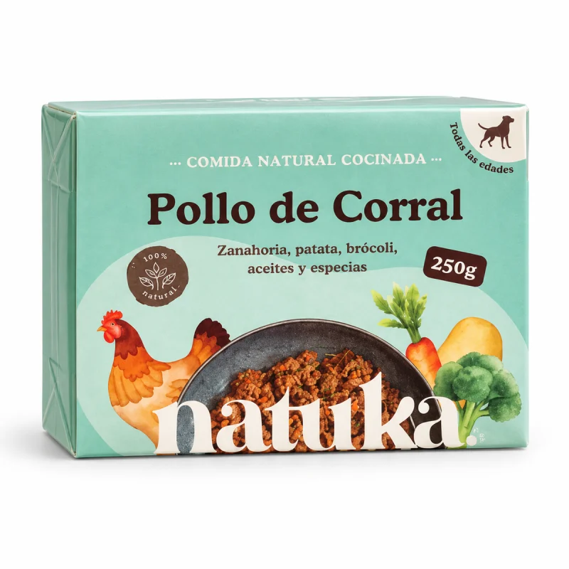Natuka Perro Pollo de Corral (Menú Cocinado) 250g