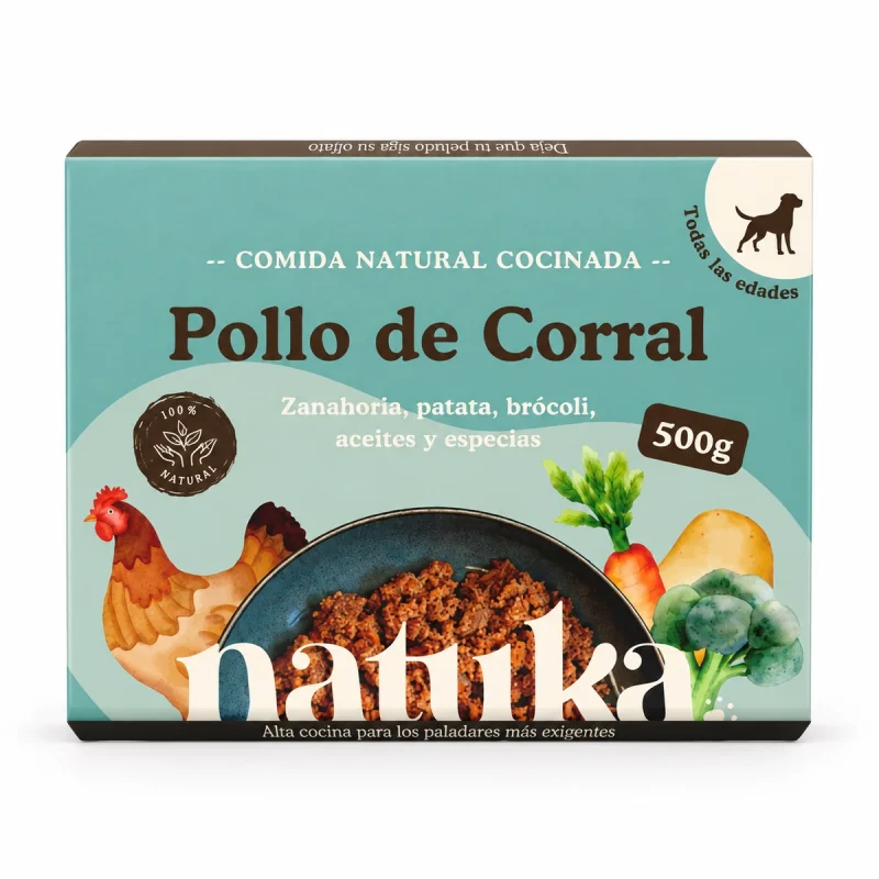 Natuka Perro Pollo de Corral (Menú Cocinado) 500g