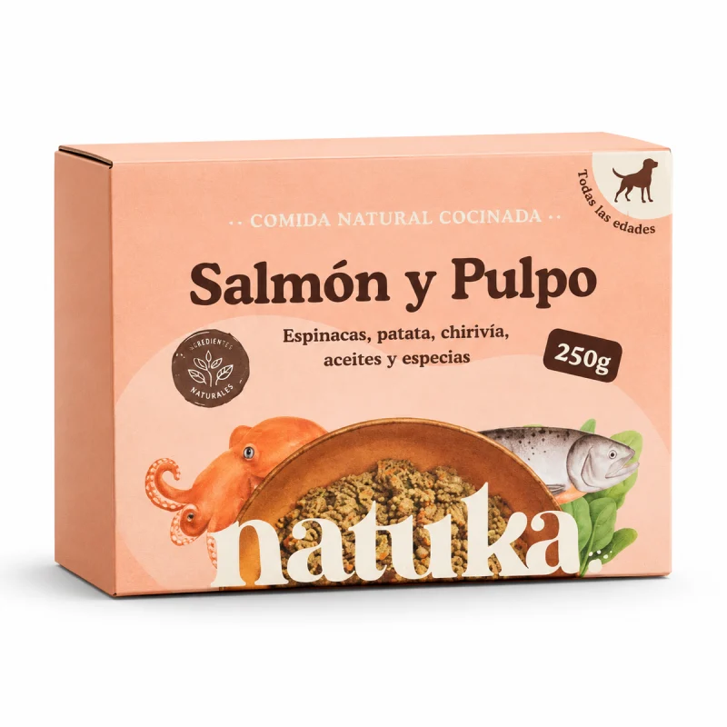 Natuka Perro Salmon y Pulpo (Menú Cocinado) 250g