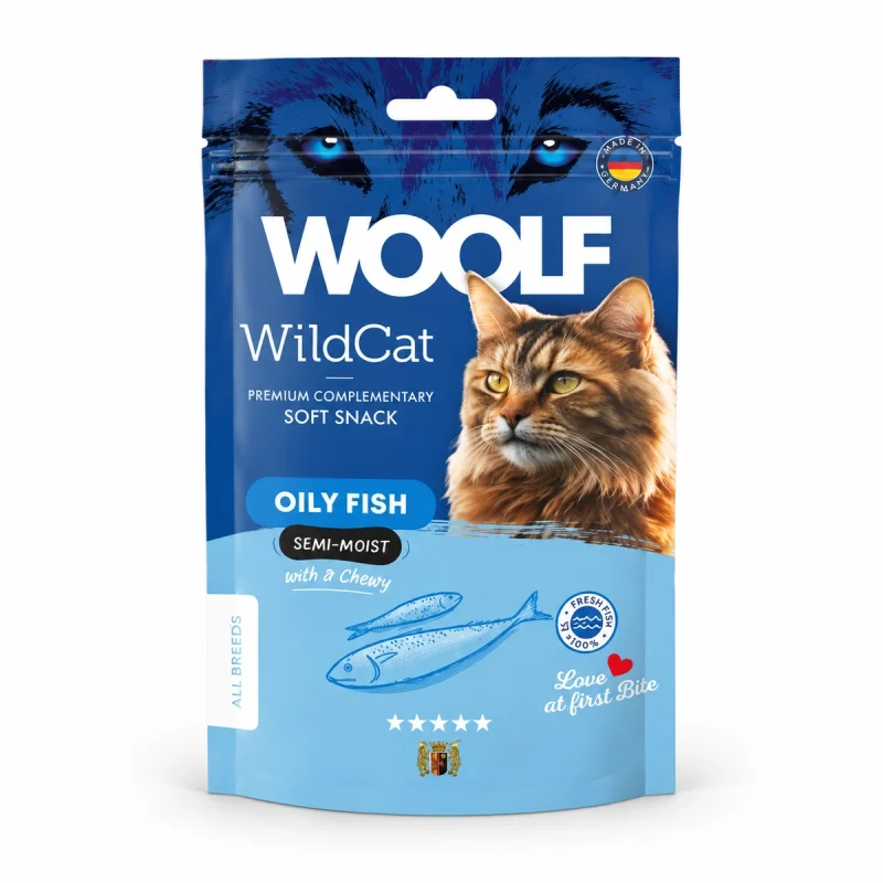 Snack Woolf Wild Cat Semihúmedo Pescado blanco