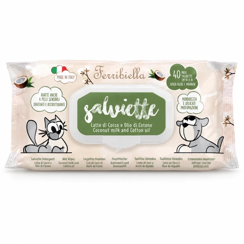 Toallitas Ferribella Leche de Coco y Algodon 40ud