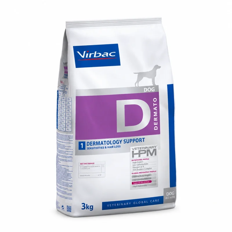Virbac Dieta HPM Perro - D Dermatology Support 3 kg